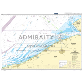 Product image of Admiralty Chart BE11 | Vlaamse Banken from Gravelines to Oostkapelle, featuring navigational markings, depth soundings, and coastal features, essential for safe marine navigation. It could be displayed as an art piece or used for navigation on a boat or ship.