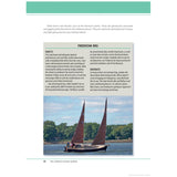 A page from "The Complete Ocean Skipper" by Adlard Coles features a section titled "FREEDOM RIG." It includes an image of two sailboats, each with a single mast and sails raised. The text discusses the benefits and drawbacks of the Freedom Rig design for boats, which is ideal for offshore cruises as highlighted by expert Tom Cunliffe.