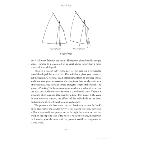 The book "Waypoints" by Adlard Coles explores the art of maritime storytelling with a focus on lugsail rigs. It emphasizes the mechanics and coordinated handling of dipping and standing lugsails, enriched by traditional sea tales from Scotland's west coast.