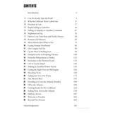 An image showcasing the table of contents from "Salt in the Blood" by Adlard Coles features captivating chapter titles such as "Can We Really Take the Risk?", "Freedom at Last", and "Journeying to the Arctic." Across its 28 chapters, the book tells a personal story that suggests a career change, complete with page numbers and an acknowledgments section.