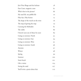 The book "My Sand Life, My Pebble Life" by Adlard Coles contains chapter titles such as "Joe’s Prize Bingo and the lockout," "East Coast, magnetic coast," and "You’ll write a poem about that," spanning pages 58 to 110, capturing the essence of seaside nostalgia.