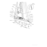 Technical diagram of the racing yacht named "In My Element," skippered by Pip Hare in her solo ocean race. Features include the mainsail, boom, hydro-generators, rudders, foils, cockpit, keel, stanchion, and more. Wind instruments are depicted at the top of the mast. Published by Adlard Coles.