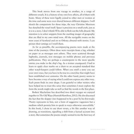 The page presents "Waypoints" by Adlard Coles, a book exploring sea journeys across various vessels. It combines logs and geographical settings with Christine Morrison's sketches, enriching the maritime narrative and capturing Scotland's west coast essence.