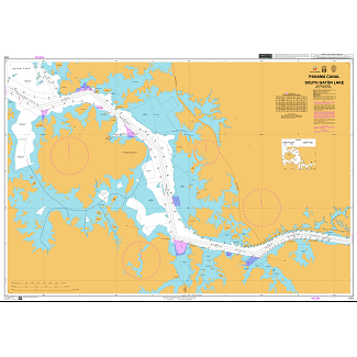 Admiralty Chart CP3: Panama Canal South Gatun Lake by Admiralty details water depths, shipping routes, navigation channels, and key features—essential for safe navigation with clear scale and compass rose.