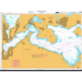 Admiralty Chart DE26: Flensburger Forde (Flensborg Fjord) by Admiralty shows coastal waters with depths, navigation routes, buoys, and landmasses for safe navigation. Includes detailed keys, labels, and coordinates for comprehensive coverage.