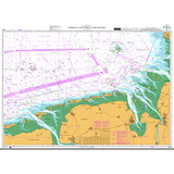 Admiralty Chart DE87: Borkum to Neuwerk and Helgoland by Admiralty details sea routes, depth contours, buoys, and land features to support safe navigation near Helgoland, with symbols and colors highlighting key waterways.