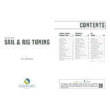 The cover of Illustrated Sail & Rig Tuning by Ivar Dedekam, branded by Fernhurst Books, offers insights into sail aerodynamics. The book covers general terms, spinnaker and gennaker, and rig tuning, focusing on key sailing and rigging techniques.