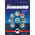 Cover of "Illustrated Seamanship" by Fernhurst Books features nautical images like ropes, knots, a propeller, and an anchor. Topics include boat handling and anchoring. Blue ocean waves are visible at the bottom.