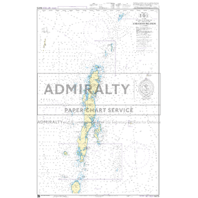Admiralty Chart IN473: Andaman Islands by Admiralty depicts the Andaman Islands and nearby waters with navigational markings, depth contours, and place names. Features a "ADMIRALTY PAPER CHART SERVICE" watermark from the UK Hydrographic Office.