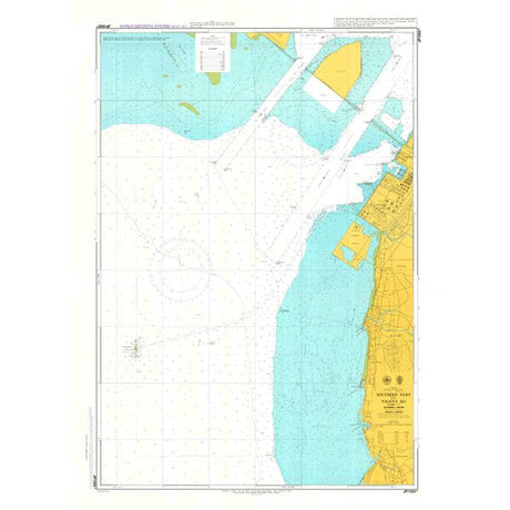 Admiralty Chart JP1055B: Southern Part of Nagoya Ko by Admiralty offers detailed coverage of coastal waters, showing depths, navigational aids, and urban ports in yellow to support safe navigation along the shoreline.