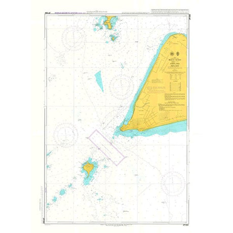 Admiralty Chart JP1064: Irago Suido by Admiralty displays the region with water depths, navigation marks, and detailed coastal features. Distinct yellow land and blue water coloring supports SOLAS compliance.