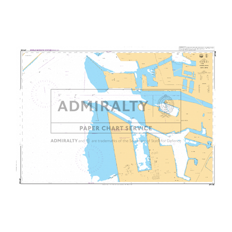 Admiralty Chart JP1146: Sakai is a detailed coastal map by Admiralty, showing land in yellow, water in blue, and navigational markings. Labeled "ADMIRALTY PAPER CHART SERVICE," it supports safe navigation and SOLAS compliance.