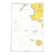 Admiralty Chart JP1222: Western Part of Osumi Kaikyo and Approaches shows detailed water depths, shipping routes, coastal outlines, plus a yellow inset with map information and legend for safe navigation. Brand: Admiralty.