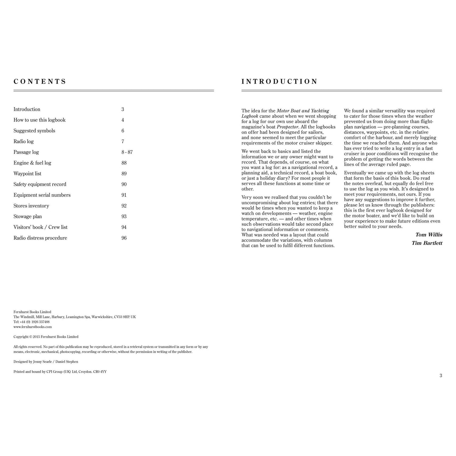Logbook for Cruising Under Power