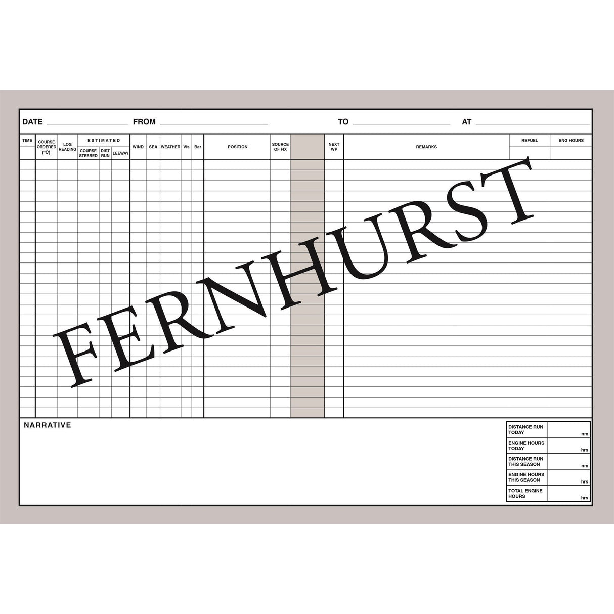 Logbook for Cruising Under Sail [Paperback]