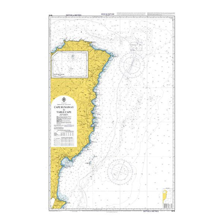 Admiralty Chart NZ55: Cape Runaway to Kahutara Point by Admiralty shows New Zealand’s coastline, depth markings, navigation routes, and coastal details around Cape Runaway and Table Cape.