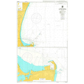 Admiralty Chart NZ5612: Napier Roads by Admiralty features coastline, sea depths, navigational details, commercial shipping routes, compass roses, labeled landmarks, and color-coded land and water for safe navigation in New Zealand.