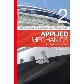 The cover of "Reeds Vol 2: Applied Mechanics for Marine Engineers" features a ship's deck close-up highlighting marine systems, with a striking red and white design, part of the "Reeds Marine Engineering and Technology" series.