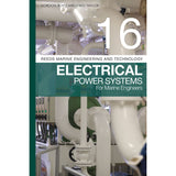 The cover of "Reeds Vol 16: Electrical Power Systems for Marine Engineers" features pipes and machinery in an industrial marine and offshore setting. It's essential reading for Electro Technical Officers, authored by Gordon Boyd and Fred Taylor.