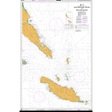 Admiralty Chart SLB305: San Cristobal Island to Malaita Island by Admiralty shows detailed coastlines, depth markings, navigation routes, compass roses, a latitude-longitude grid, and includes title and legend in the upper right corner.