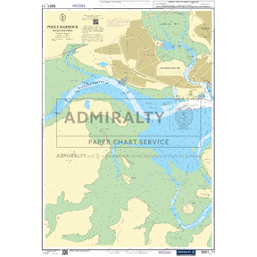 Admiralty Small Craft Charts 5601: Full Folio - East Devon and Dorset by Admiralty provides detailed nautical charts of Poole Harbour and Western Part, showing depths, navigation markers, safety info, and clear labeling for the East Devon and Dorset Coasts.