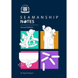 Cover of "Seamanship Notes" by Witherby Seamanship. Features four illustrated images: a sextant, a ship's wheel, a compass for navigation, and a series of buoys, each on a colored background. Logo of Witherby Publishing Group at the top.